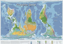Planisphere des peuples : carte de luxe 70*100 cm sur papier recycle - explicatif et jeu inclus !