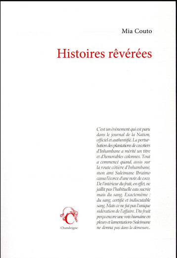 HISTOIRES REVEREES - COUTO MIA - Chandeigne