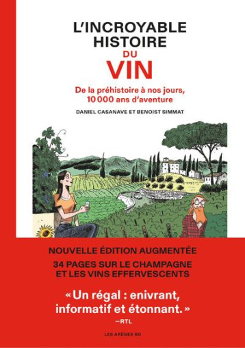 L'INCROYABLE HISTOIRE DU VIN : DE LA PREHISTOIRE A NOS JOURS, 10000 ANS D'AVENTURE (4E EDITION) - SIMMAT/CASANAVE - ARENES